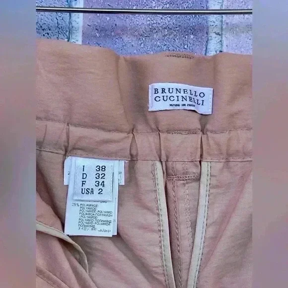 BRUNELLO CUCINELLI High-rise cotton cropped pants size 2 - Picture 10 of 16